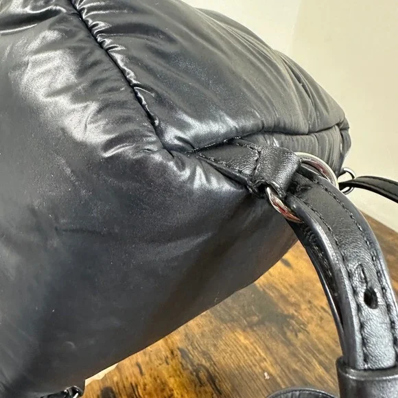 Stella McCartney Black Padded Star Mini Backpack Chain Detail Italy